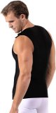 Mens Compression Tummy Control Tank with Velcro Shoulders Straps